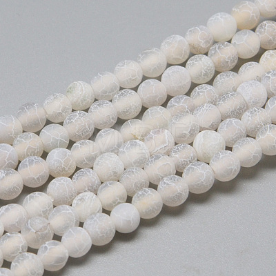 Natural Weathered Agate Bead Strands G-S237-4mm-08-1