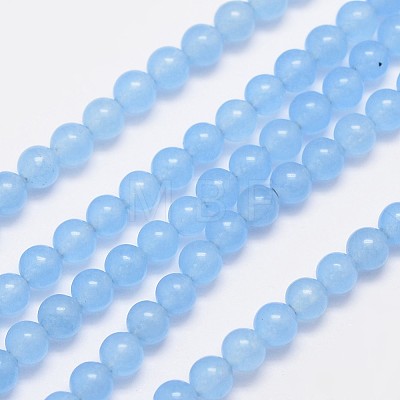 Natural & Dyed Malaysia Jade Bead Strands G-A146-4mm-A20-1