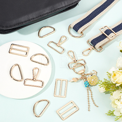 5Bags Alloy D Rings & Slider Buckle & Swivel Clasp Buckles Sets DIY-CL0001-81-1
