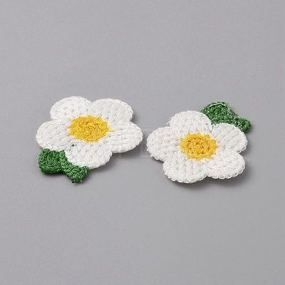 Crochet Flower Appliques DIY-WH0502-05F-1