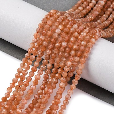 Natural Gold Sunstone Beads Strands G-G188-B02-01-1