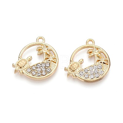 Alloy and Rhinestone Pendants PALLOY-T092-18C-G-1