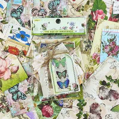 100Pcs 50 Styles Scrapbook Paper Pads PW-WG04113-01-1