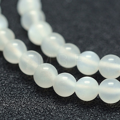 Natural White Moonstone Beads Strands G-P342-02A-4mm-A-1