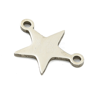 Non-Tarnish 201 Stainless Steel Connector Charms STAS-M015-19P-1