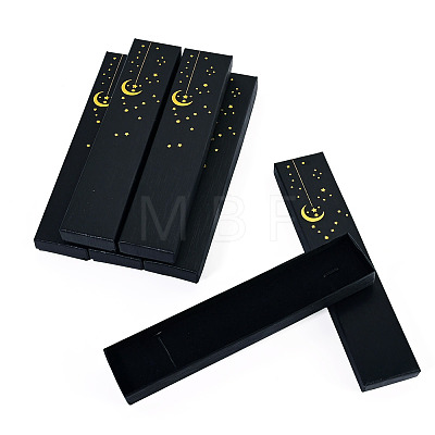 Gold Stamping Moon Printed Cardboard Paper Jewelry Necklace Packaging Boxes LS-CON-TAC0071-004A-1