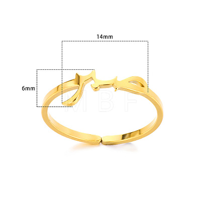 201 Stainless Steel Cuff Open Rings FS-WGFD60C-01-1