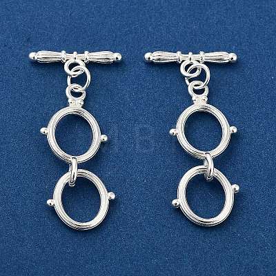 Rack Plating Brass Toggle Clasps LS-KK-F820-13S-1