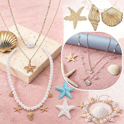 5Pcs Chain Belt & Necklaces & Braelets & Resin Alligator Hair Clips Sets SJEW-ME00003-1