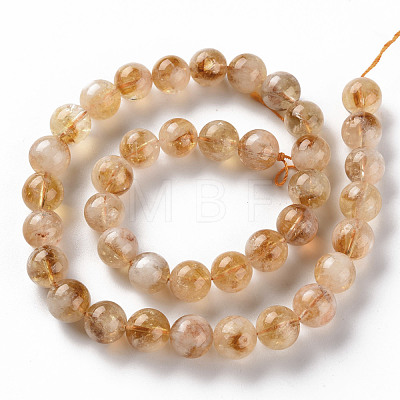 Natural Citrine Beads Strands G-S362-105D-1