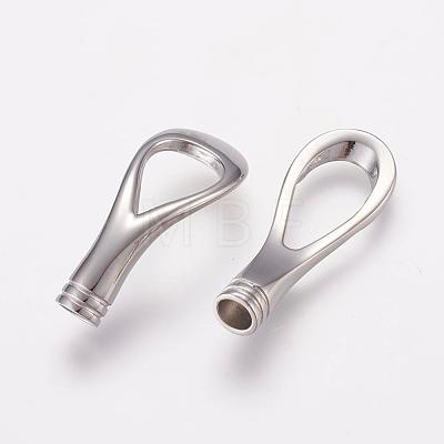 304 Stainless Steel Magnetic Clasps with Glue-in Ends STAS-L189-14P-1