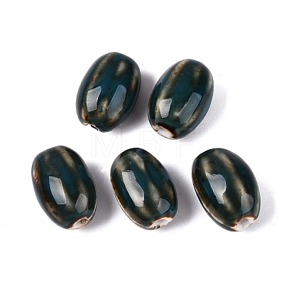 Vintage Handmade Porcelain Beads PORC-Q006-10L-1