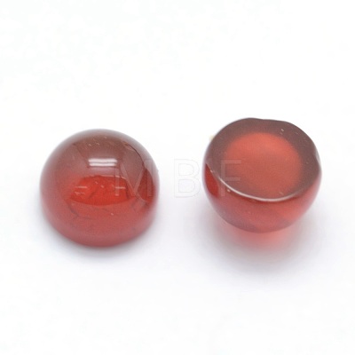 Natural Carnelian Cabochons G-P393-R03-12MM-1