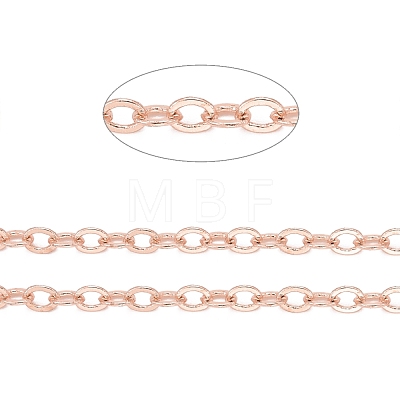 Brass Cable Chains KK-S332-19RG-1
