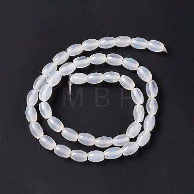 Natural White Agate Beads Strands G-C247-01B-1