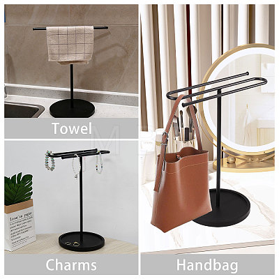Iron Towel Holder Stand AJEW-WH0609-936-1