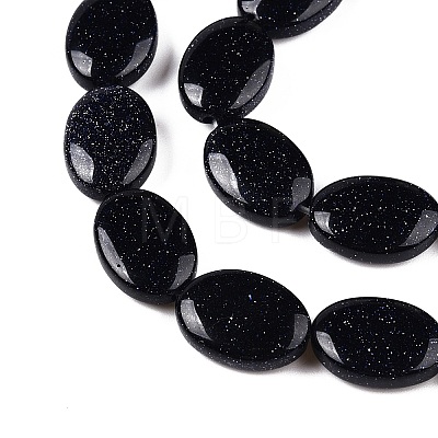 Synthetic Blue Goldstone Beads Strands G-M206-54-1