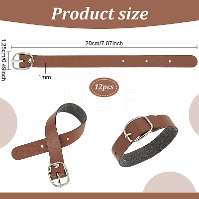 PU Leather Luggage Tag Straps AJEW-WH0248-532A-1