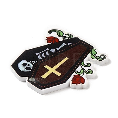 Halloween Themed Opaque Printed Acrylic Pendants SACR-L004-01M-1