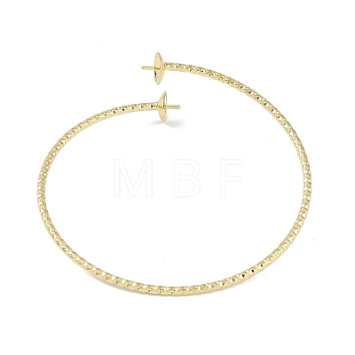 Brass Textured Open Cuff Bangle Making KK-U020-21A-G-1