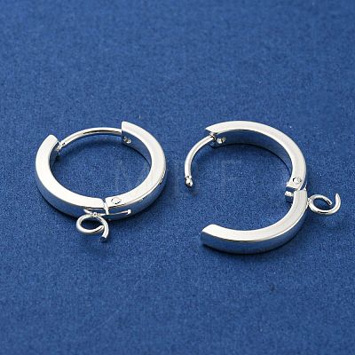 201 Stainless Steel Huggie Hoop Earrings Findings STAS-A167-01K-S-1