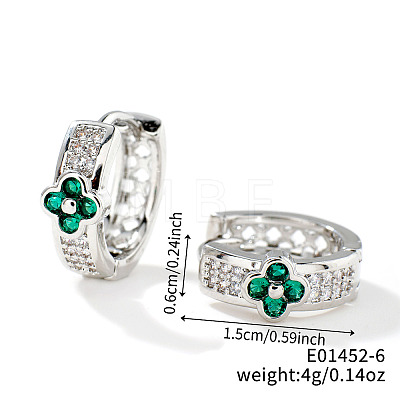 Exquisite Colorful Flower Earrings with Delicate Rhinestones and Elegant Design HE6787-6-1