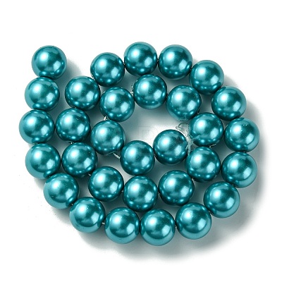 Eco-Friendly Glass Pearl Beads Strands HY-A008-14mm-RB073-1