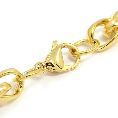 Trendy 304 Stainless Steel Wheat Chain Bracelets STAS-A028-B003G-1