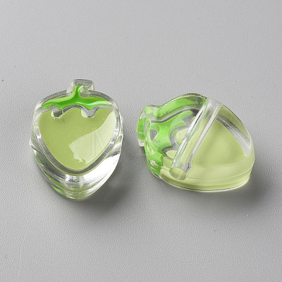 Transparent Enamel Acrylic Beads TACR-S155-003D-1