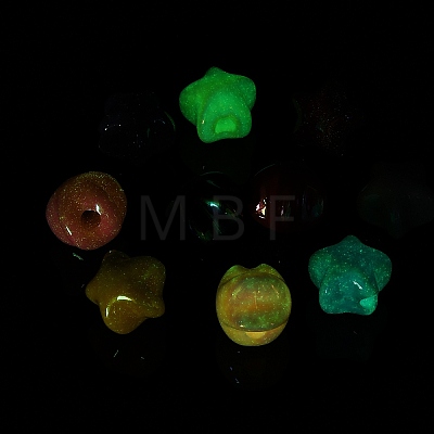UV Plating Opaque Acrylic Beads X-MACR-K351-01-1