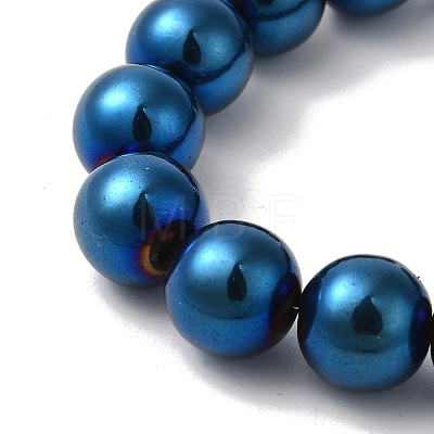 Electroplated Synthetic Magnetic Hematite Beads Strands G-I364-K01-1