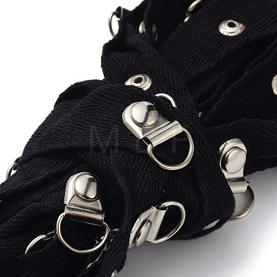 Cotton & Iron Clasps Elastic Straps DIY-XCP0002-67-1