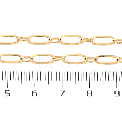 304 Stainless Steel Oval Link Chain Necklaces NJEW-Q013-09G-1