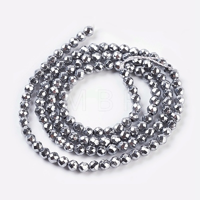Non-Magnetic Synthetic Hematite Beads Strands G-G093-3mm-1