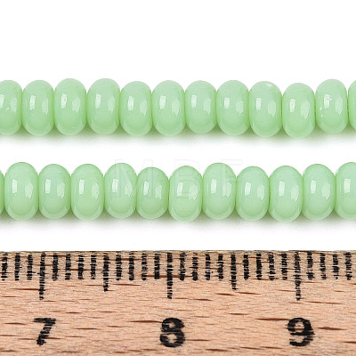 Opaque Spray Painted Glass Beads GLAA-ZX008-4mm-18U-1