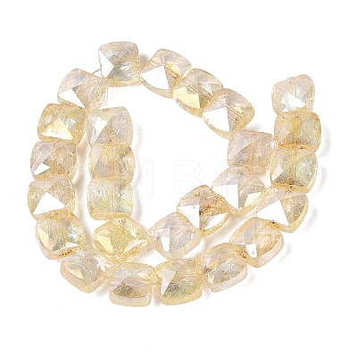 Electroplate Transparent Crackle Glass Beads Strands EGLA-Q135-02A-B01-1