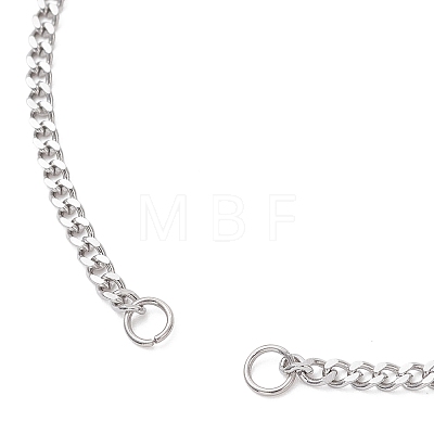 2.5MM 304 Stainless Steel Curb Chain Slider Bracelet Making AJEW-JB01455-1