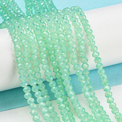 Baking Painted Transparent Glass Beads Strands DGLA-A034-J2mm-B05-1