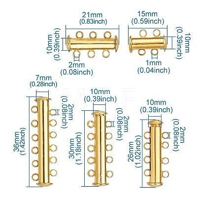 Brass Magnetic Slide Lock Clasps KK-TA0007-30G-1