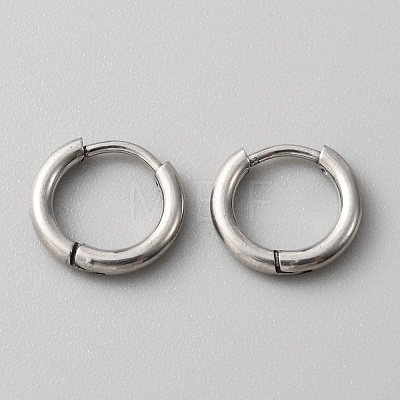 Stainless Steel Huggie Hoop Earrings with 316 Stainless Steeland Pins for Women EJEW-TAC0018-08B-1