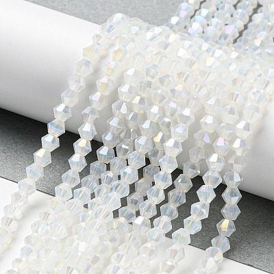 Imitation Jade Electroplate Glass Beads Strands EGLA-A039-J4mm-B05-1