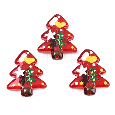 Christmas Theme Handmade Lampwork Beads LAMP-I027-07R-1-1