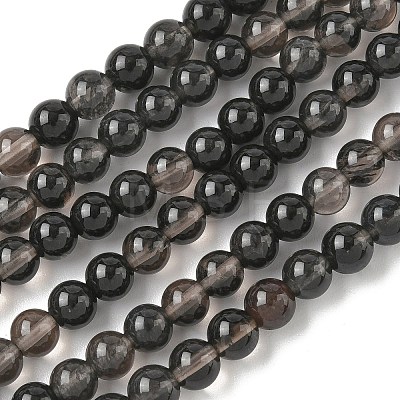 Natural Ice Obsidian Beads Strands G-P590-A03-6mm-02-1