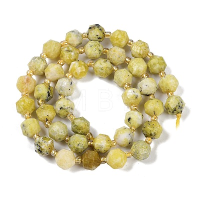 Natural Yellow Turquoise(Jasper) Beads Strands G-O201B-118F-1