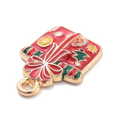 Christmas Theme Alloy Enamel Pendants X-ENAM-D060-04A-1