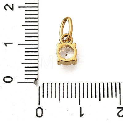 304 Stainless Steel Rhinestone Charms STAS-M109-06G-12-1
