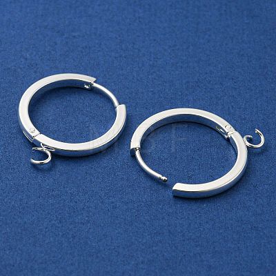 201 Stainless Steel Huggie Hoop Earrings Findings STAS-A167-01H-S-1