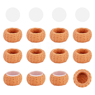 12Pcs Miniature Resin Basket DIY-TA0016-07-1