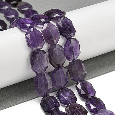 Natural Amethyst Beads Strands G-P544-B06-01-1