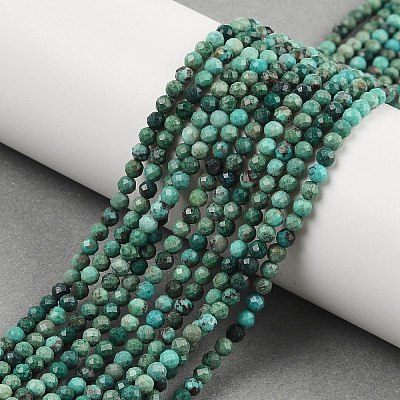 Natural Chrysocolla Beads Strands G-P514-A03-02-A-1